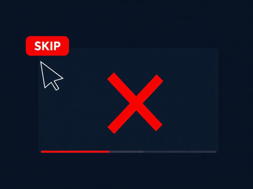 Skip button on YouTube